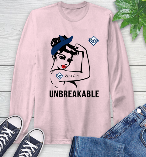 MLB Tampa Bay Rays Girl Unbreakable Baseball Sports Long Sleeve T-Shirt 8