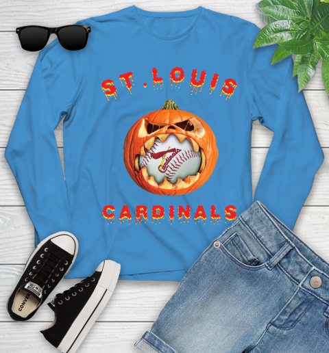 MLB St.Louis Cardinals Halloween Pumpkin Baseball Sports Youth Long Sleeve 7