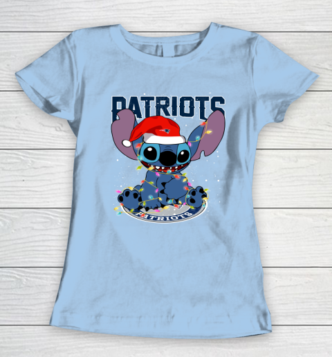 New England Patriots NFL Football noel stitch Christmas Women's T-Shirt 4