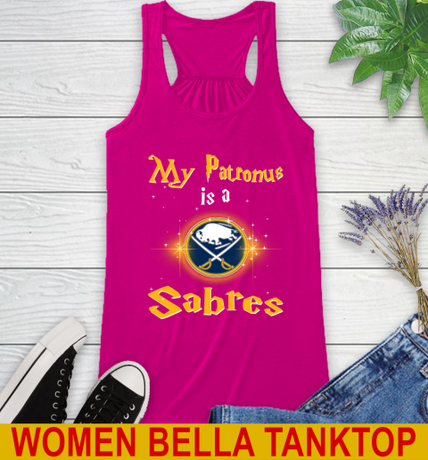 NHL Hockey Harry Potter My Patronus Is A Buffalo Sabres Racerback Tank 6
