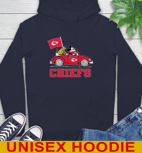 NFL Football Kansas City Chiefs Pluto Mickey Driving Disney Shirt Hoodie 4