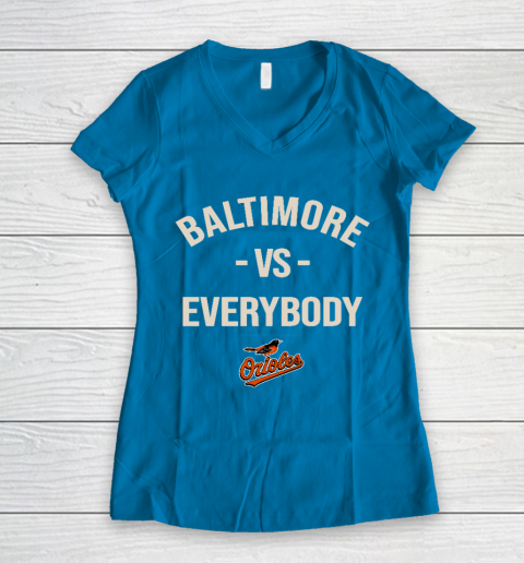 Baltimore Orioles Vs Everybody Women's V-Neck T-Shirt 5