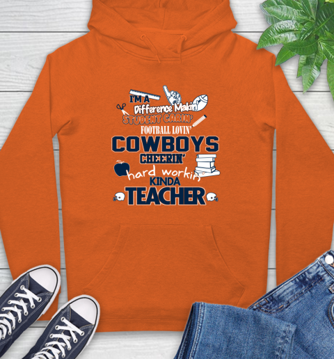 Dallas Cowboys NFL I'm A Difference Making Student Caring Football Loving Kinda Teacher Hoodie 4