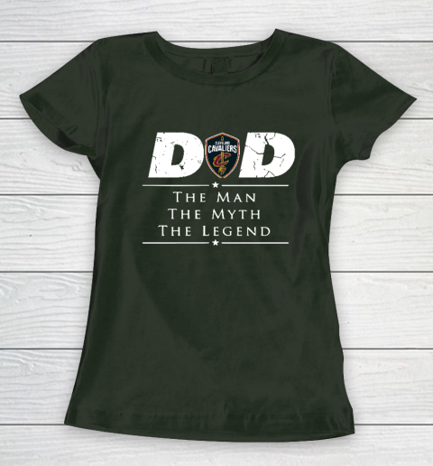 Cleveland Cavaliers NBA Basketball Dad The Man The Myth The Legend Women's T-Shirt 4