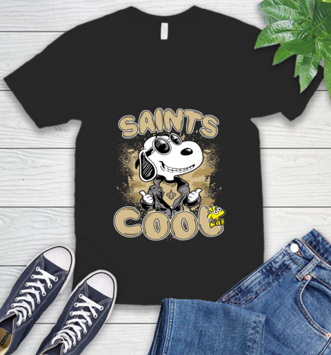 NFL Football New Orleans Saints Cool Snoopy Shirt V-Neck T-Shirt