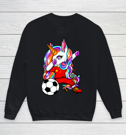 Dabbing Unicorn China Soccer Fans Jersey Chinese Football Youth Sweatshirt
