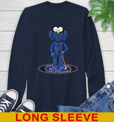 NHL Hockey Tampa Bay Lightning Kaws Bff Blue Figure Shirt Long Sleeve T-Shirt 4