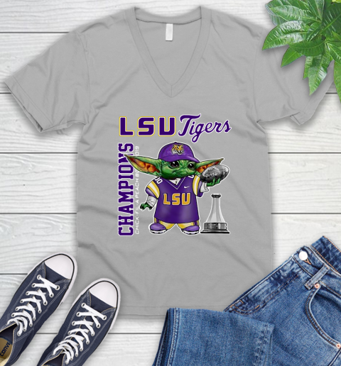 Baby Yoda LSU Tigers Champion Shirt 52