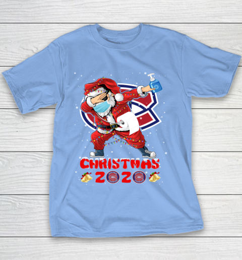 Montreal Canadiens Funny Santa Claus Dabbing Christmas 2020 NHL Youth T-Shirt 8
