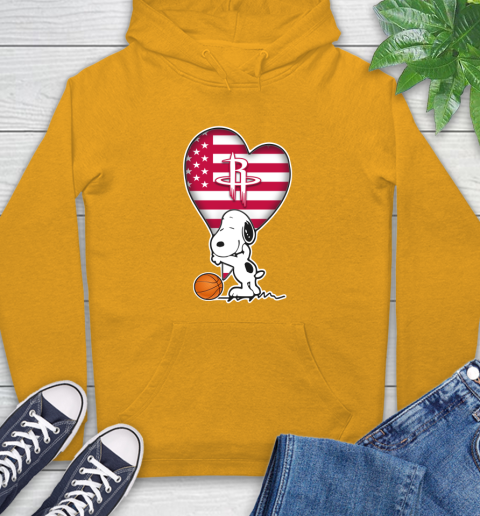 Houston Rockets NBA Basketball The Peanuts Movie Adorable Snoopy Hoodie 3