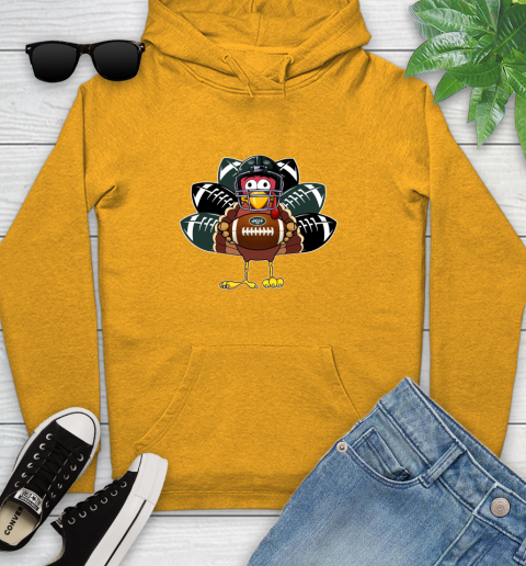 New York Jets Turkey Thanksgiving Day Youth Hoodie 3