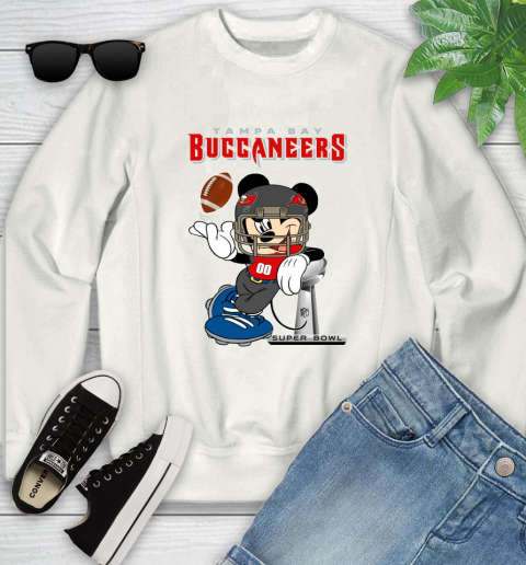 NFL Tampa Bay Buccaneers Mickey Mouse Disney Super Bowl Football T Shirt Youth Sweatshirt