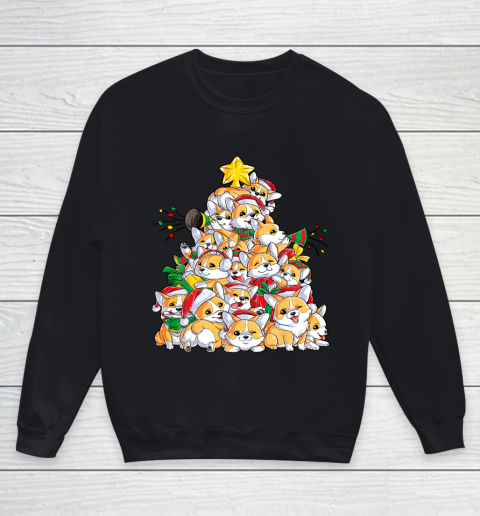 Corgi Christmas Tree Dog Santa Merry Corgmas Xmas Gifts Youth Sweatshirt