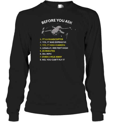 Before You Ask Pilot Long Sleeve T-Shirt