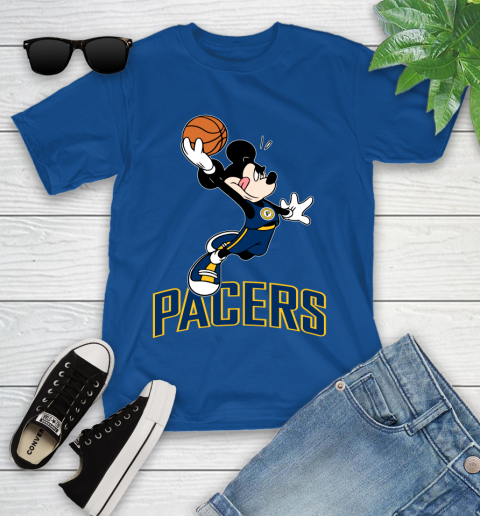 NBA Basketball Indiana Pacers Cheerful Mickey Mouse Shirt Youth T-Shirt 9