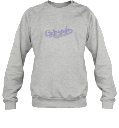 ojzt colorado shirtretro baseball script design sweatshirt 35 front sport grey