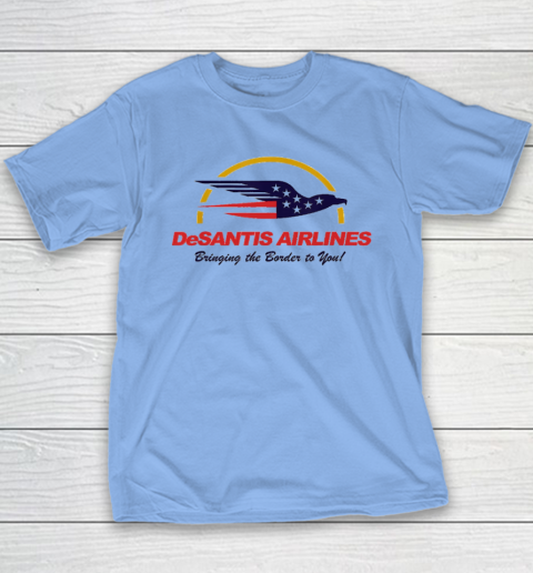 DeSantis Airlines Funny Political Meme Ron DeSantis Youth T-Shirt 8