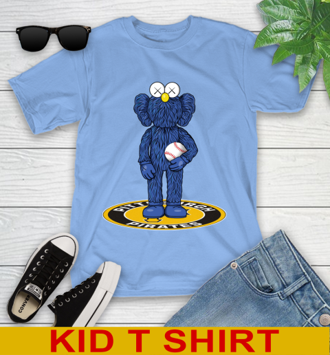 MLB Baseball Pittsburgh Pirates Kaws Bff Blue Figure Shirt Youth T-Shirt 11