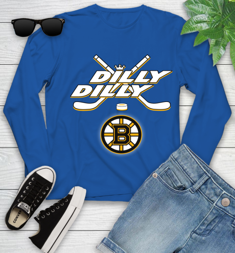 NHL Boston Bruins Dilly Dilly Hockey Sports Youth Long Sleeve 9