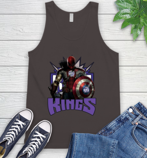 Sacramento Kings NBA Basketball Captain America Thor Spider Man Hawkeye Avengers Tank Top 7