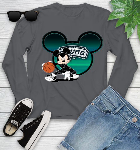 NBA San Antonio Spurs Mickey Mouse Disney Basketball Youth Long Sleeve 8