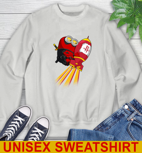 NBA Basketball Houston Rockets Deadpool Minion Marvel Shirt Sweatshirt 5