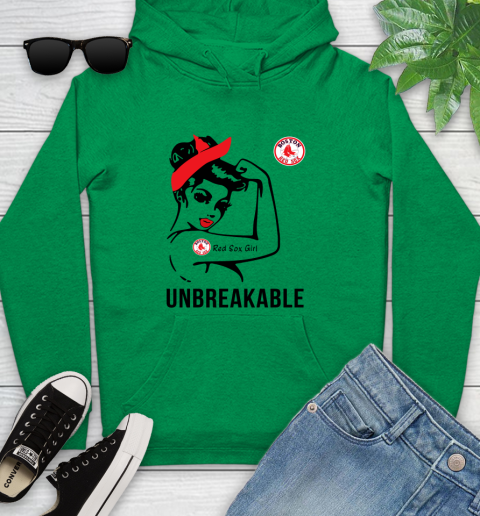 MLB Boston Red Sox Girl Unbreakable Baseball Sports Youth Hoodie 5