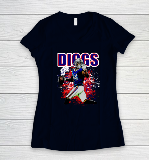 Stefon Diggs Buffalo Bills Women's V-Neck T-Shirt 2