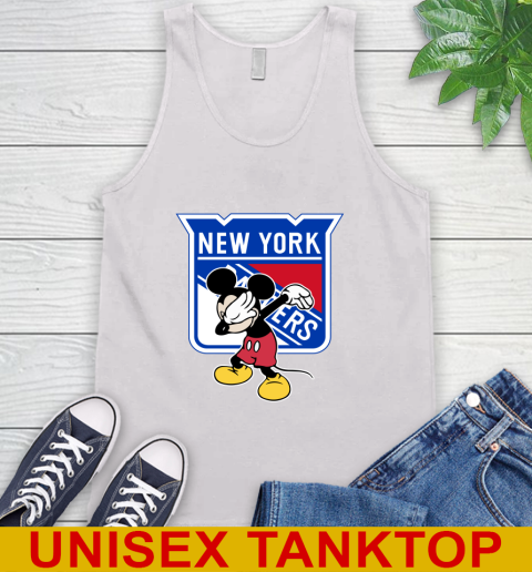 New York Rangers NHL Hockey Dabbing Mickey Disney Sports Tank Top