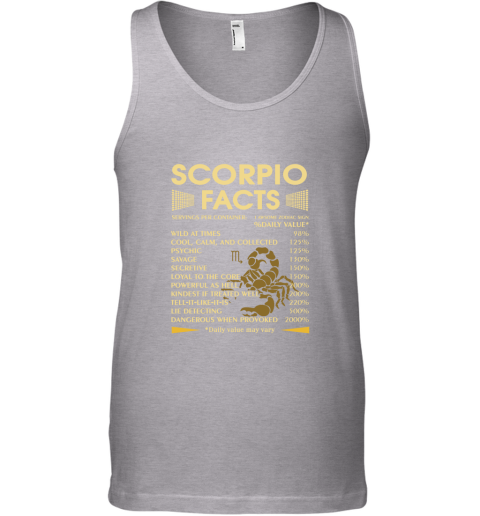 Zodiac Scorpio Facts Awesome Zodiac Sign Daily Value Tank Top