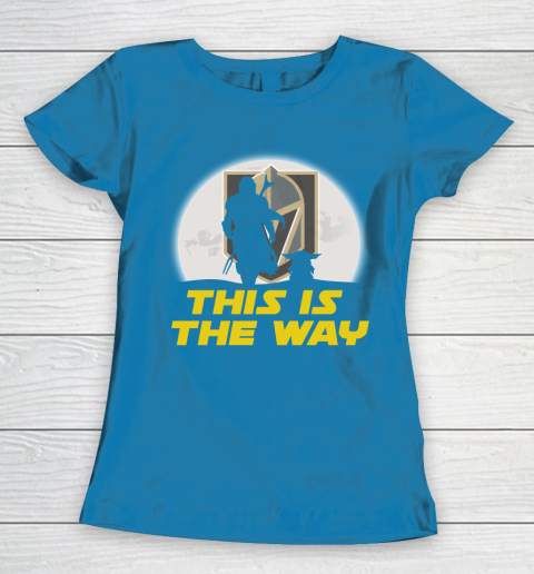 Vegas Golden Knights NHL Ice Hockey Star Wars Yoda And Mandalorian This Is The Way Women's T-Shirt 6