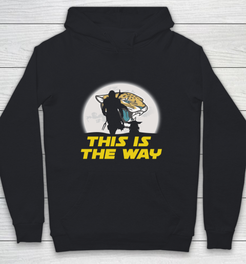 Jacksonville Jaguars NFL Football Star Wars Yoda And Mandalorian This Is The Way Youth Hoodie