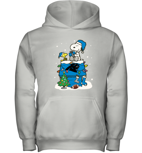 A Happy Christmas With Carolia Panthers Snoopy Youth Hoodie