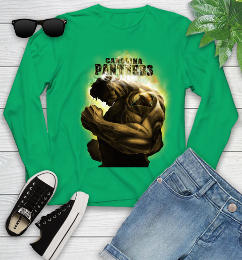 Carolina Panthers NFL Football Hulk Marvel Avengers Sports Youth Long Sleeve 7