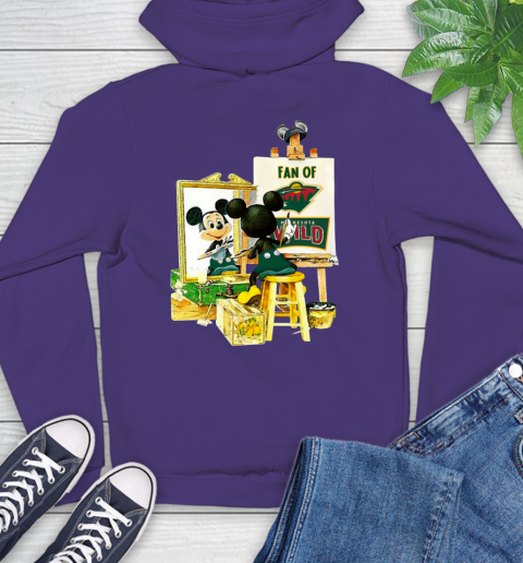 NHL Hockey Minnesota Wild Mickey Drawing Shirt 17