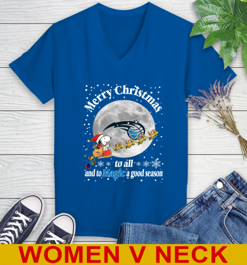 Orlando Magic Merry Christmas To All And To Magic A Good Season NBA Basketball Sports Women's V-Neck T-Shirt 9