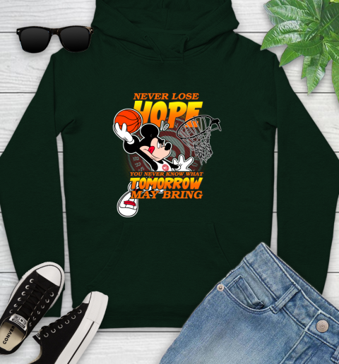 Atlanta Hawks NBA Basketball Mickey Disney Never Lose Hope Youth Hoodie 14