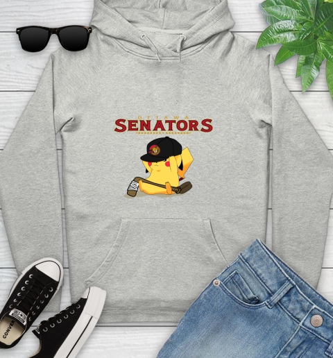 NHL Pikachu Hockey Sports Ottawa Senators Youth Hoodie