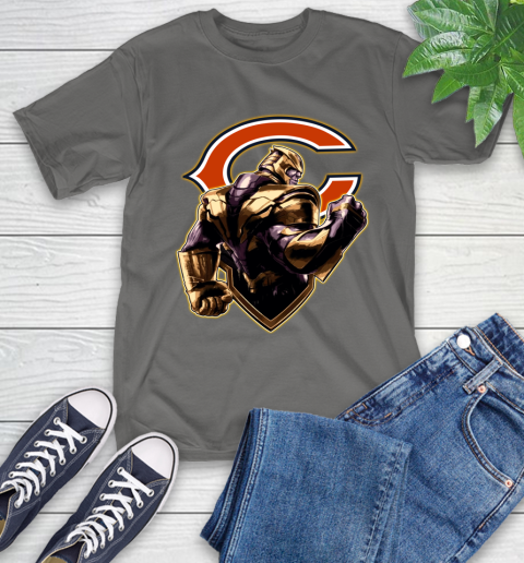 NFL Thanos Avengers Endgame Football Sports Chicago Bears T-Shirt 9