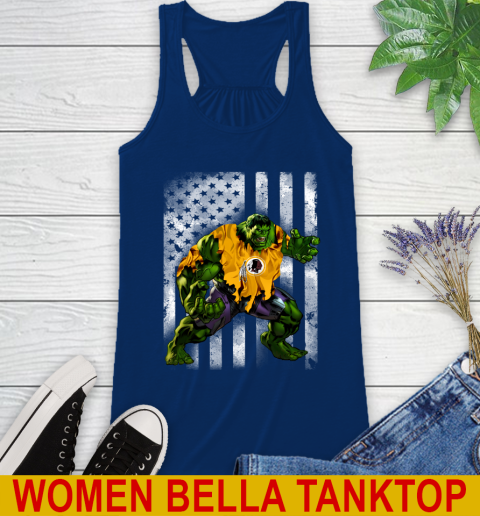 Washington Redskins Hulk Marvel Avengers NFL Football American Flag Racerback Tank 7