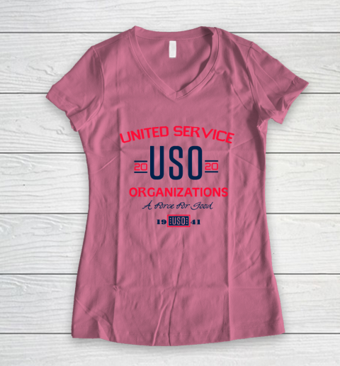 USO 2020 United Service Organizations Women's V-Neck T-Shirt - Image 8