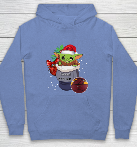 Miami Heat Christmas Baby Yoda Star Wars Funny Happy NBA Youth Hoodie 10