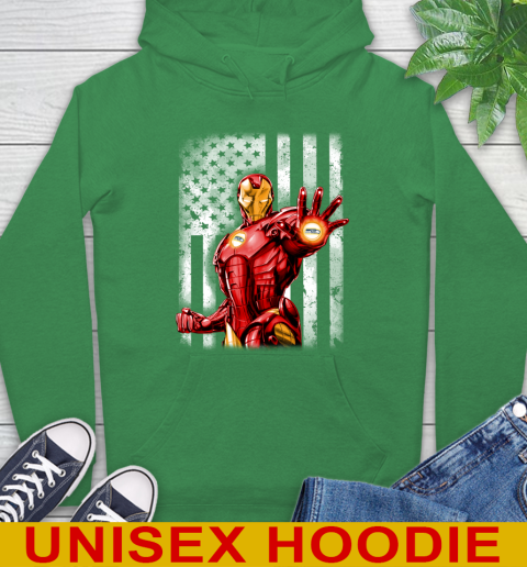 Seattle Seahawks NFL Football Iron Man Avengers American Flag Shirt Hoodie 8