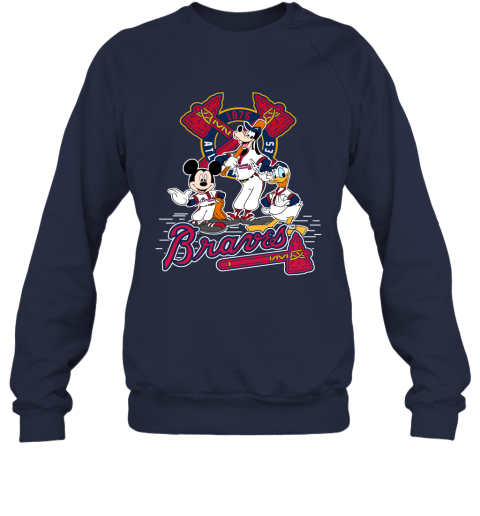 Atlanta Braves Mickey Donald And Goofy Baseball Unisex Jersey Tee 