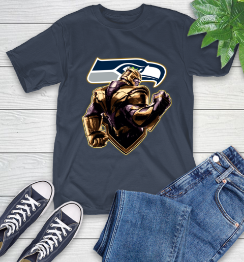 NFL Thanos Avengers Endgame Football Sports Seattle Seahawks T-Shirt 4