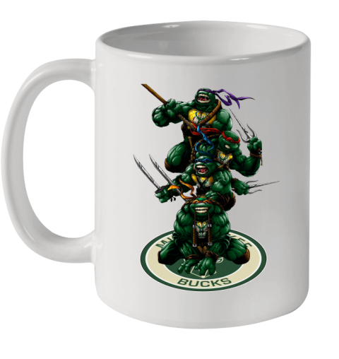 NBA Basketball Milwaukee Bucks Teenage Mutant Ninja Turtles Shirt Ceramic Mug 11oz