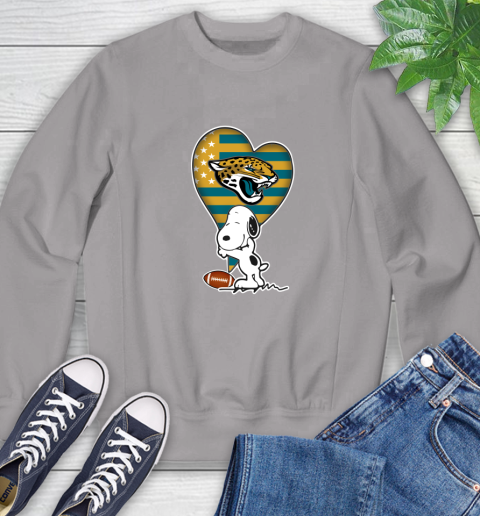 Jacksonville Jaguars NFL Football The Peanuts Movie Adorable Snoopy Sweatshirt 5