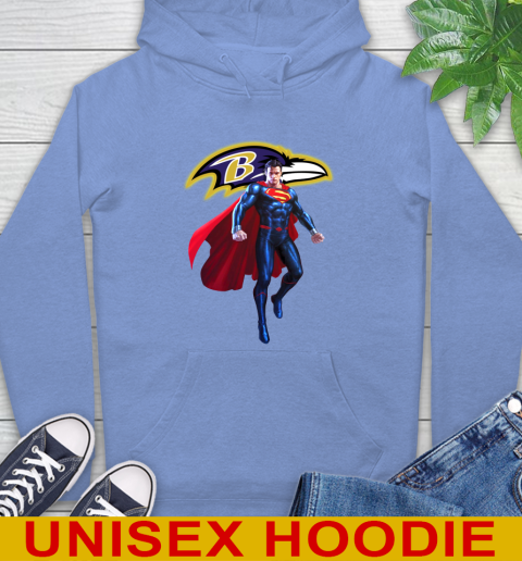 NFL Superman DC Sports Football Baltimore Ravens Hoodie 11