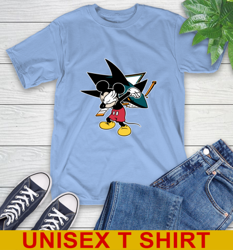 San Jose Sharks NHL Hockey Dabbing Mickey Disney Sports T-Shirt 11