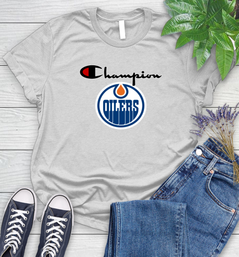 NHL Hockey Edmonton Oilers Champion Shirt Women's T-Shirt